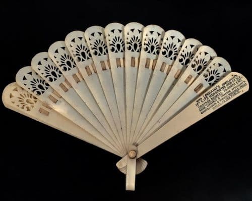 Antique Advertising - A 1920s Cellulose Fan For Lorraine's London Lingerie Shop